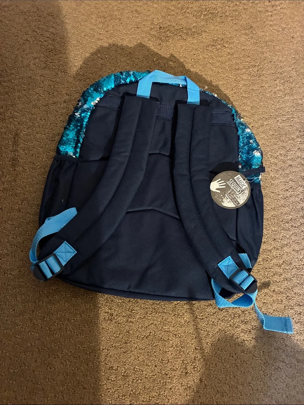 Kids Sequined Blue 'Cool To Be Kind' Backpack New